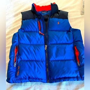 Ralph Lauren Polo mock neck, full-zip vest